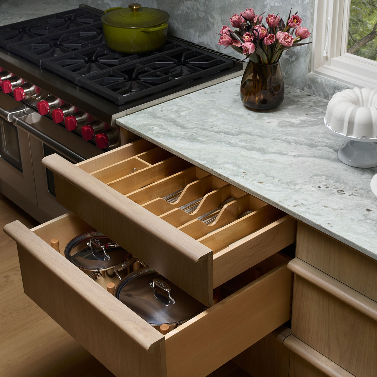 Rev-A-Shelf Wood Trim-to-Fit Utensil and Cutlery Drawer Organizer Insert